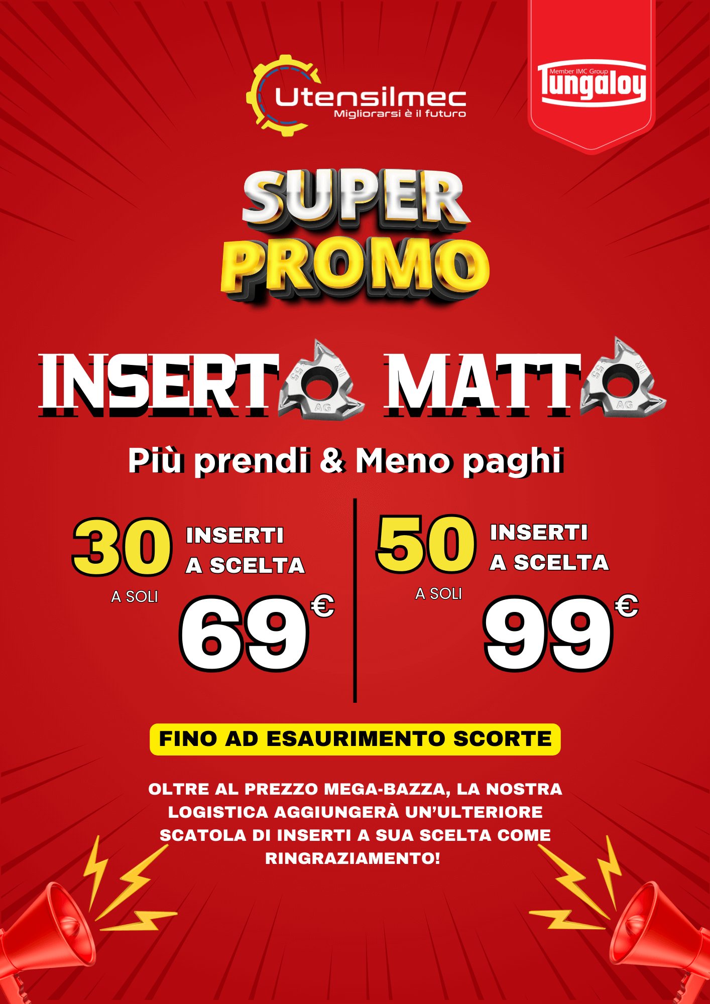 Promo Tungaloy – Inserti a scelta